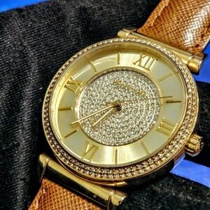 Michael Kors Catlin Champage Crystal Pave Womens Watch